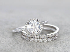 2 Carat Round Cut Diamond Engagement Ring for Women, Bridal Set Wedding Ring