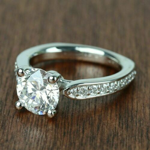 2.5 Carat Round Cut Diamond Engagement Ring For Women, Anniversary Gifts, Christmas Gifts, Wedding Ring