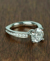 2.5 Carat Round Cut Diamond Engagement Ring For Women, Anniversary Gifts, Christmas Gifts, Wedding Ring