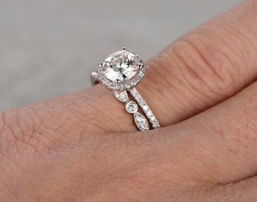 2 Carat Round Cut Diamond Engagement Ring for Women, Wedding Ring, Bridal Set Ring, Anniversary Gifts