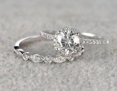 2 Carat Round Cut Diamond Engagement Ring for Women, Wedding Ring, Bridal Set Ring, Anniversary Gifts