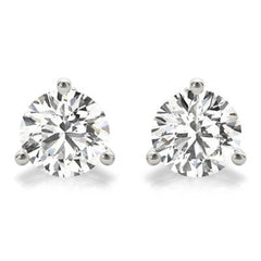 6 TCW Round Cut Diamond Stud Earrings For Women, Wedding Earrings, Engagement Earrings, Christmas Gifts