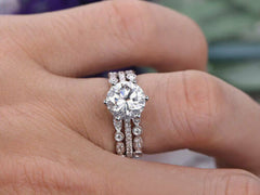 2 Carat Round Cut Diamond Engagement Ring for Women, Bridal Set Wedding Ring, Anniversary Gifts