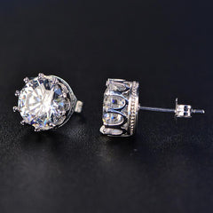 4 TCW Round Cut Diamond Stud Earrings For Women, Wedding Earrings, Christmas Gifts, Engagement Earrings