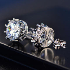 4 TCW Round Cut Diamond Stud Earrings For Women, Wedding Earrings, Christmas Gifts, Engagement Earrings