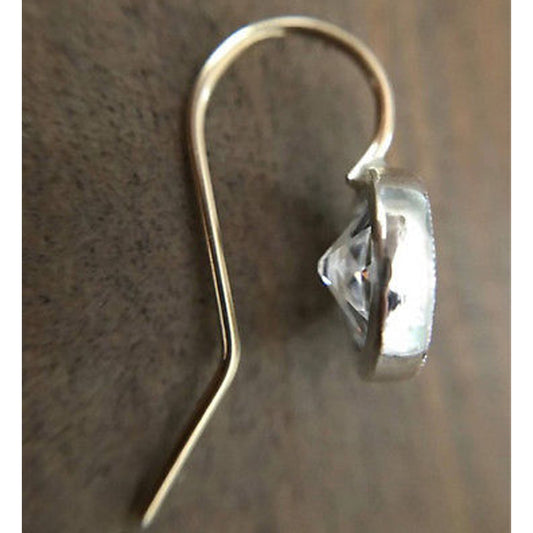 4 TCW Round Cut Diamond Stud Earrings For Women, Bezel Set Earrings, Christmas Gifts, Wedding Earrings, Lever Back Earrings