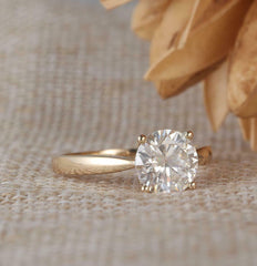2.5 Carat Round Cut CVD Lab Grown Diamond Engagement Ring, Solitaire Wedding Ring, Christmas Gifts, Anniversary Gifts, Engagement Gifts