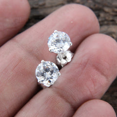 4 TCW Round Cut Diamond Stud Earrings For Women, Wedding Earrings, Christmas Gifts