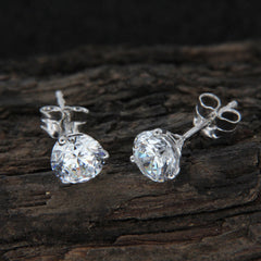 4 TCW Round Cut Diamond Stud Earrings For Women, Wedding Earrings, Christmas Gifts