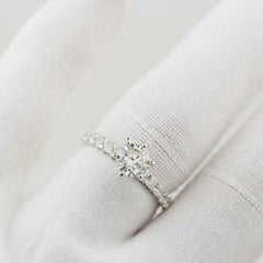 1.5 Carat Round Cut Diamond Engagement Ring for Women, Wedding Ring