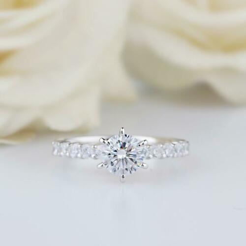 1.5 Carat Round Cut Diamond Engagement Ring for Women, Wedding Ring