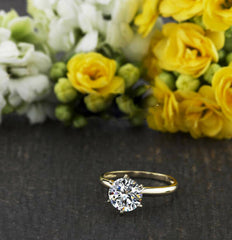 2 Carat Round Cut Diamond Engagement Ring for Women, Wedding Ring, Solitaire Ring