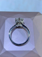 2.5 Carat Round Cut Diamond Engagement Ring for Women, Hidden Halo Ring, Wedding Ring, Christmas Gifts