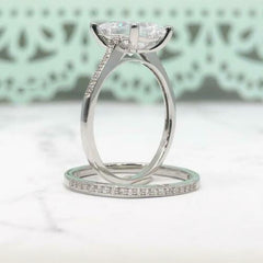 2.5 Carat Princess Cut Diamond Engagement Ring for Women, Bridal Set Wedding Ring, Anniversary Gifts For Her