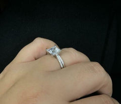 2.5 Carat Princess Cut Diamond Engagement Ring for Women, Bridal Set Wedding Ring, Anniversary Gifts For Her