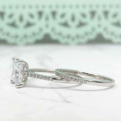 2.5 Carat Princess Cut Diamond Engagement Ring for Women, Bridal Set Wedding Ring, Anniversary Gifts For Her