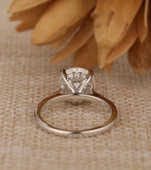 3 Carat Round CVD Lab Grown Diamond Engagement Ring for Women, Solitaire Engagement Ring, Christmas Gifts, Anniversary Gifts, Wedding Ring