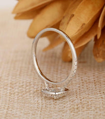 2 Carat Cushion Cut Diamond Engagement Ring For Women, Halo Engagement Ring, Wedding Ring, Christmas Gifts