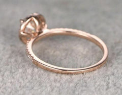 2 Carat Round Cut Diamond Engagement Ring For Women, Halo Ring Set, Wedding Ring, Anniversary Gifts