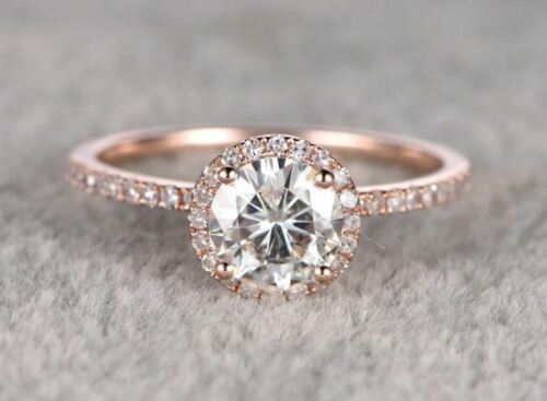 2 Carat Round Cut Diamond Engagement Ring For Women, Halo Ring Set, Wedding Ring, Anniversary Gifts