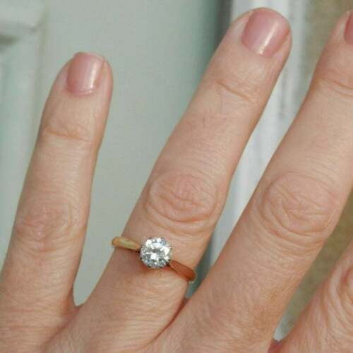 1.5 Carat Round Cut Diamond Engagement Ring For Women, Wedding Ring, Solitaire Ring, Handmade Ring