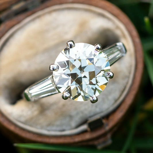 3.5 Carat Round Cut Diamond Engagement Ring For Women, Wedding Ring, Three Stone Ring, Anniversary Gifts For Her