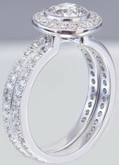 1 Carat Round Cut Diamond Engagement Ring for Women, Halo Ring Set, Wedding Ring, Bridal Set Ring, Anniversary Gifts