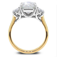 3 Carat Cushion Cut Diamond Engagement Ring for Women, Three Stone Ring, Wedding Ring, Anniversary Gifts