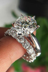 2.5 Carat Round Cut Diamond Engagement Ring for Women, Bridal Set Wedding Ring