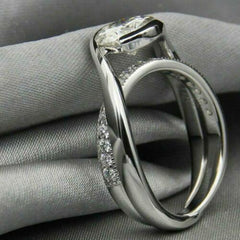1.5 Carat Round CVD Lab Grown Diamond Engagement Ring For Women, Christmas Gifts, Anniversary Gifts, Promise Ring, Wedding Ring