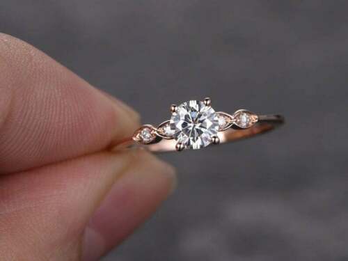 1 Carat Round Cut Diamond Engagement Ring for Women, Wedding Ring, Christmas Gifts