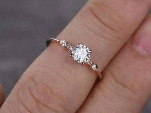 1 Carat Round Cut Diamond Engagement Ring for Women, Wedding Ring, Christmas Gifts