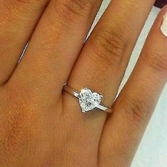 2.5 Carat Heart Cut Diamond Engagement Ring for Women, Solitaire Ring, Wedding Ring