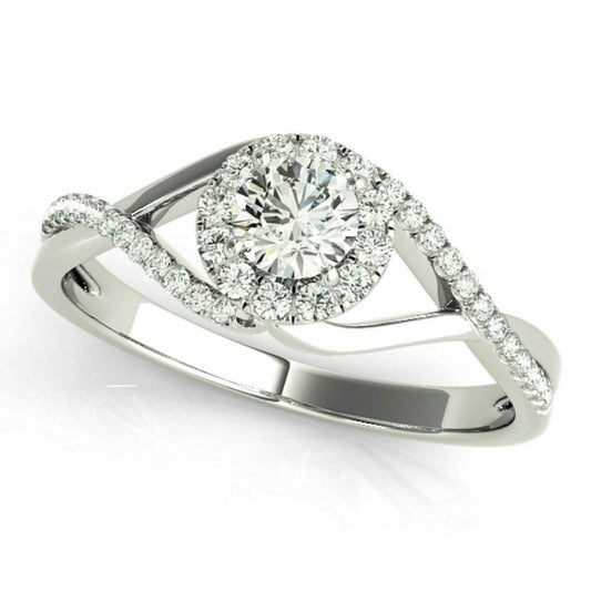 1 Carat Round Cut Diamond Engagement Ring for Women, Halo Ring Set, Wedding Ring, Anniversary Gifts