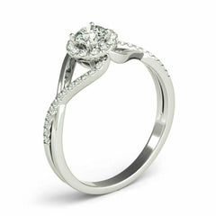 1 Carat Round Cut Diamond Engagement Ring for Women, Halo Ring Set, Wedding Ring, Anniversary Gifts