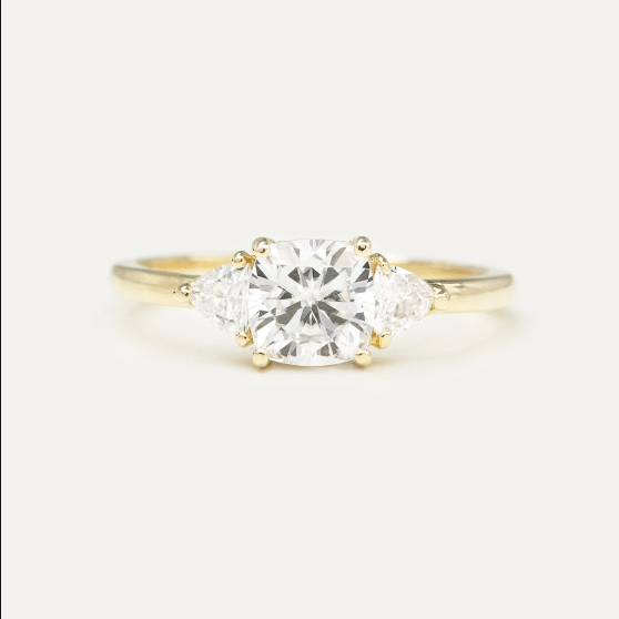 2 Carat Cushion Cut Diamond Engagement Ring for Women, Three Stone Ring, Wedding Ring, Anniversary Gifts, Christmas Gifts