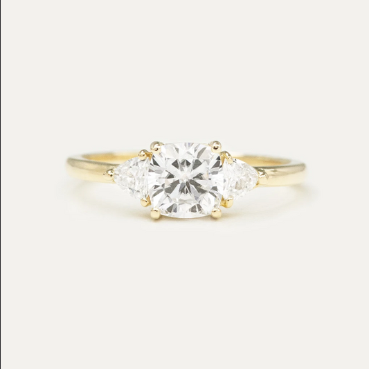 2 Carat Cushion Cut Diamond Engagement Ring for Women, Three Stone Ring, Wedding Ring, Anniversary Gifts, Christmas Gifts