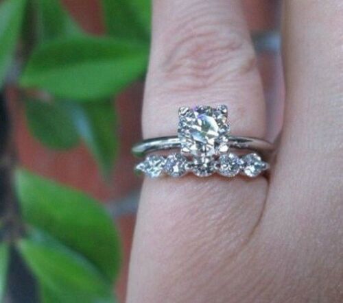 2 Carat Round Cut Diamond Engagement Ring For Women, Bridal Set Wedding Ring, Christmas Gifts