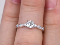 1 Carat Round Cut Diamond Engagement Ring for Women, Wedding Ring