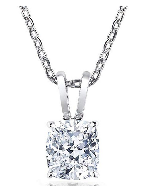 2 CT Elongated Cushion Cut Diamond Charm Pendant For Women, Wedding Pendant, Anniversary Gifts, Christmas Gifts