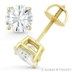 6 TCW Round Cut Diamond Stud Earrings For Women, Wedding Earrings, Engagement Earrings, Christmas Gifts