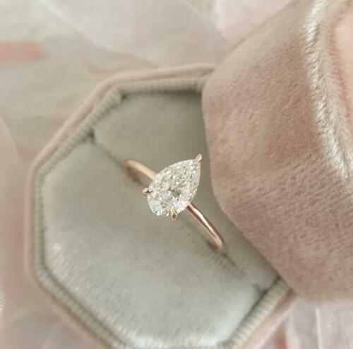 3 Carat Pear Cut Diamond Engagement Ring for Women, Wedding Ring, Christmas Gifts