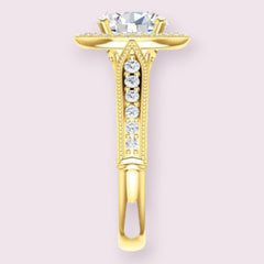 2.5 Carat Oval Engagement Ring For Women, Halo Engagement Ring, CVD Lab Grow Diamond Wedding Ring, Anniversary Gifts, Christmas Gifts