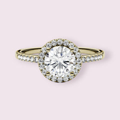 1.5 Carat Round Cut Diamond Engagement Ring For Women, Wedding Ring, Halo Engagement Ring