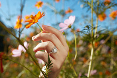 1.5 Carat Round Cut Diamond Engagement Ring For Women, Wedding Ring, Halo Engagement Ring
