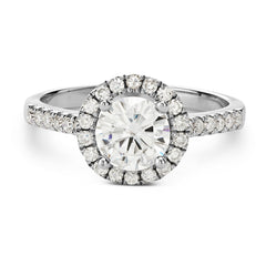 1.5 Carat Round Cut Diamond Engagement Ring For Women, Wedding Ring, Halo Engagement Ring