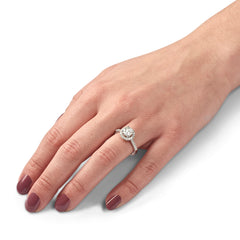 1.5 Carat Round Cut Diamond Engagement Ring For Women, Wedding Ring, Halo Engagement Ring