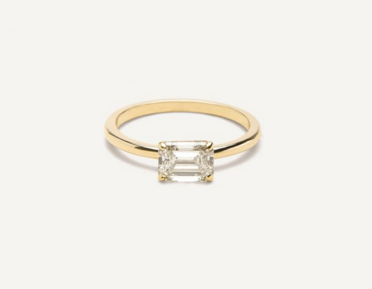 1 Carat Emerald Cut Diamond Engagement Ring for Women, Wedding Ring, Christmas Gifts