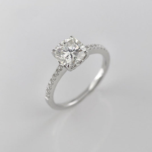 2 Carat Cushion Cut Diamond Engagement Ring For Women, Wedding Ring, Anniversary Gifts For Her