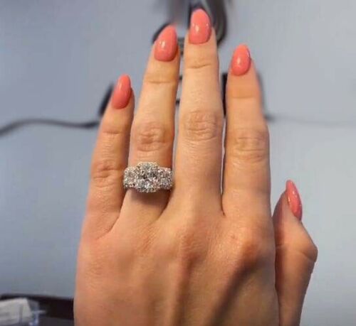 3 Carat Radiant Cut Diamond Engagement Ring for Women, Wedding Ring, Christmas Gifts
